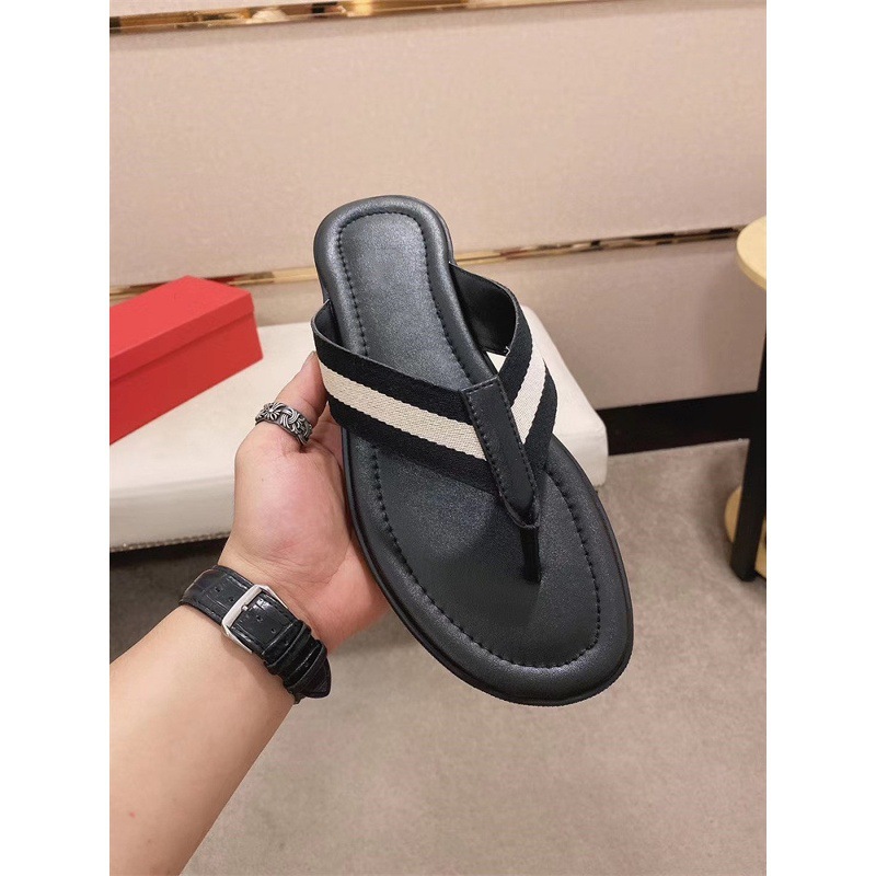 欧洲站人字拖男织带交叉新款真皮夏季外穿防滑时尚休闲夹脚拖鞋男