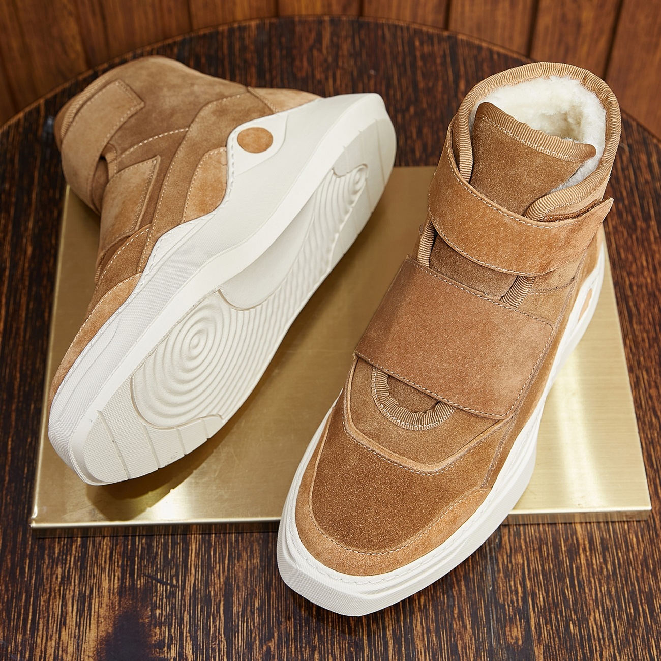 2024皮毛一体雪地靴男冬季加绒加厚防水防滑东北高帮棉鞋真皮靴子